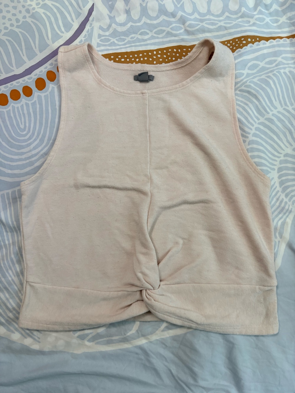 Cropped Twist-Front Tank Top